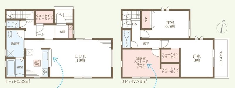 加古郡播磨町古田　全1邸　1号棟 間取り図