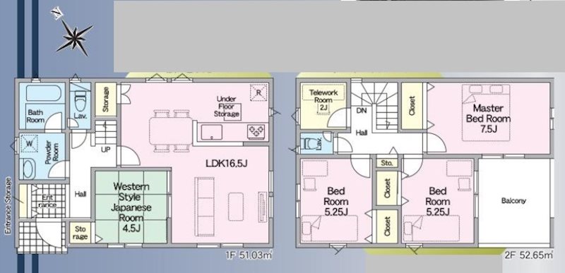 姫路市広畑区西蒲田第18　全2邸　1号棟 間取り図