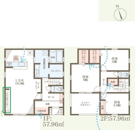 姫路市北原7期　全2邸　2号棟   間取図・土地図