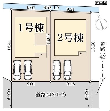 姫路市北原7期　全2邸　2号棟   区画図