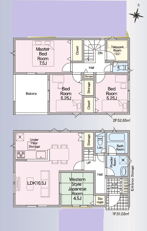 神崎郡福崎町福崎新第3　全4邸 　3号棟   間取図・土地図