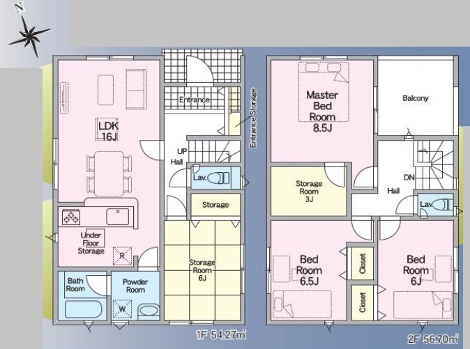姫路市苫編第2　全2邸　2号棟 間取り図