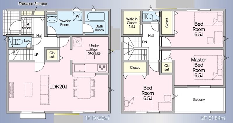 たつの市龍野町末政第2　全3邸　1号棟  間取図・土地図