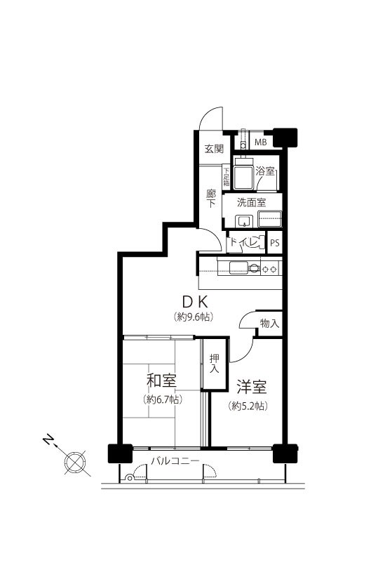 落合パークファミリア 間取図・土地図