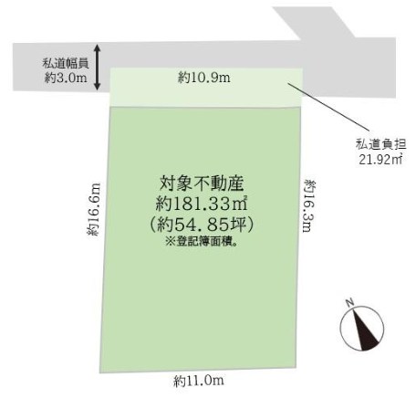 品川区東大井３丁目　売地　限定1区画 間取図・土地図