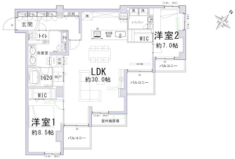 ニューライフ一番町 間取図・土地図