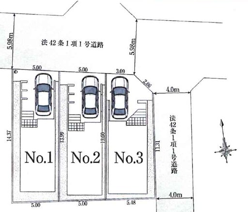 中野区丸山１丁目　新築戸建　3号棟   全体区画図