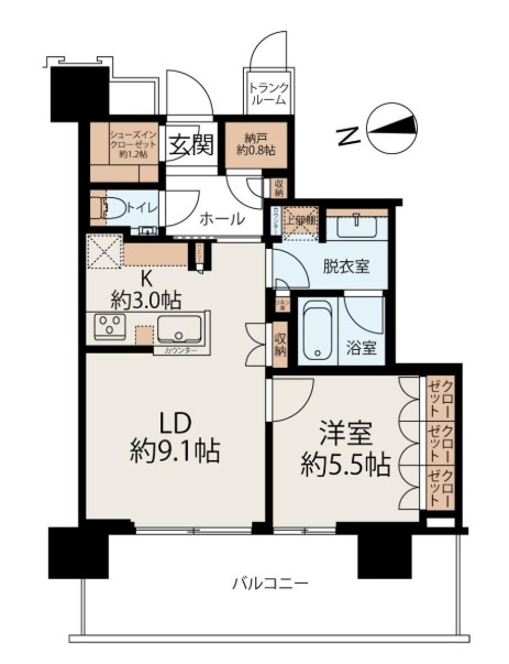 パークシティ中央湊ザタワー 間取図・土地図