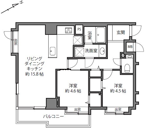 ウィン麻布十番ハラビル 間取図・土地図