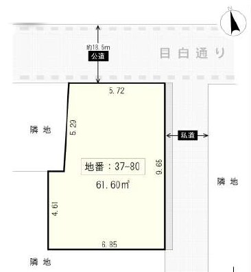 文京区目白台１丁目　中古戸建　限定1棟 区画図