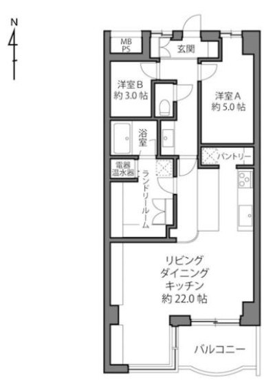 パシフィックニュー自由が丘 間取図・土地図