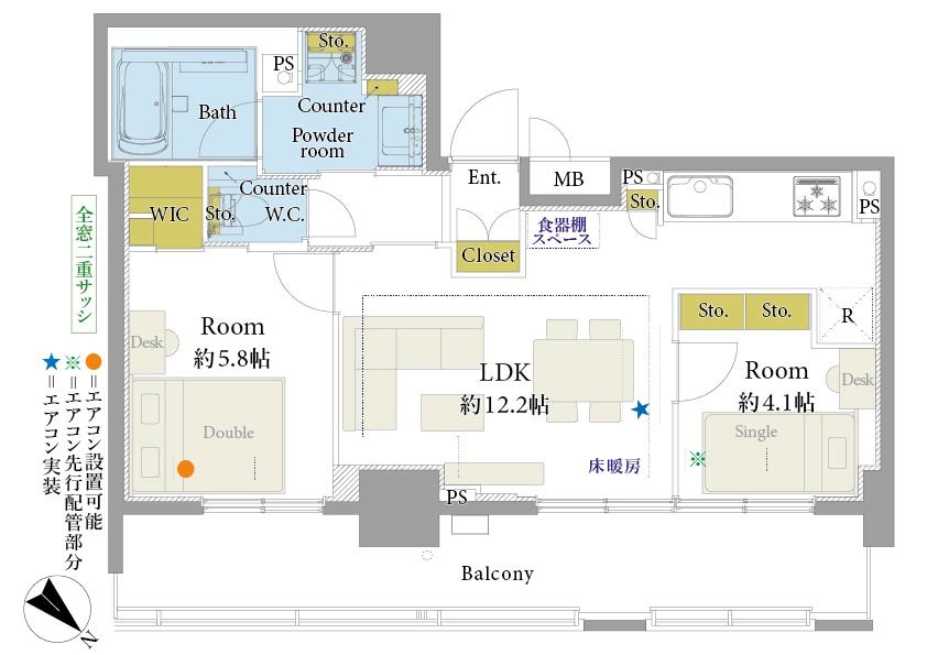 ファミール月島グランスイートタワー 間取図・土地図