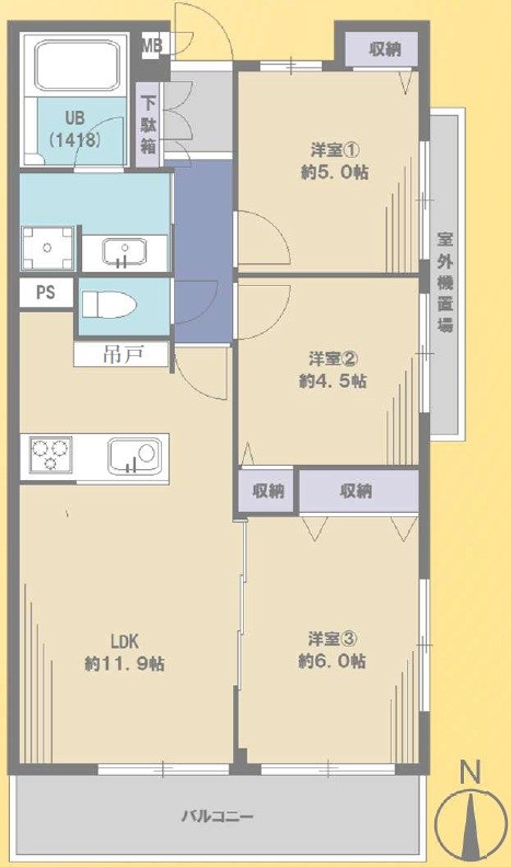 グランイーグル川崎東Ⅱ 間取図・土地図