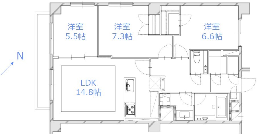 マンション広尾台 間取図・土地図
