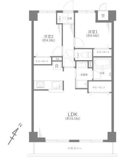 グランパーク深沢 間取図・土地図