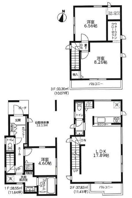 川崎市宮前区東有馬１丁目　新築戸建　全1棟 間取図・土地図
