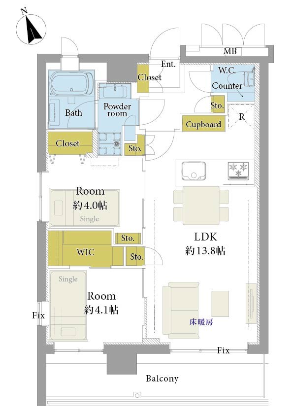 渋谷常磐松ハウス 間取図・土地図