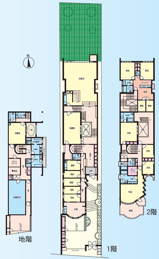 世田谷区中町4丁目RC造中古戸建 間取図・土地図
