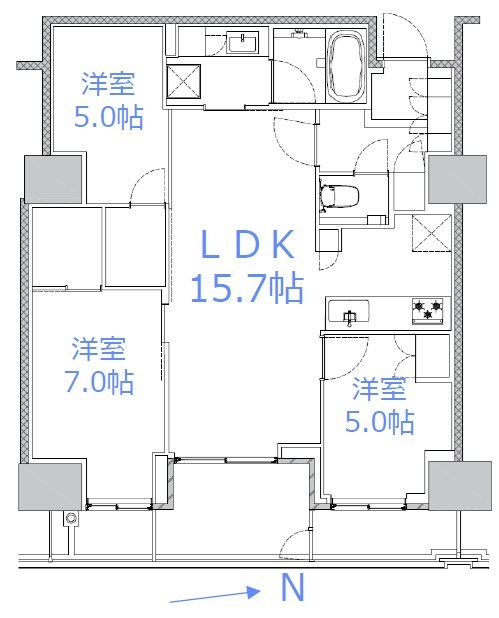 プラウドタワー芝浦 間取図・土地図