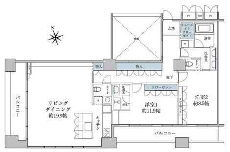 グランスイート虎ノ門 間取図・土地図