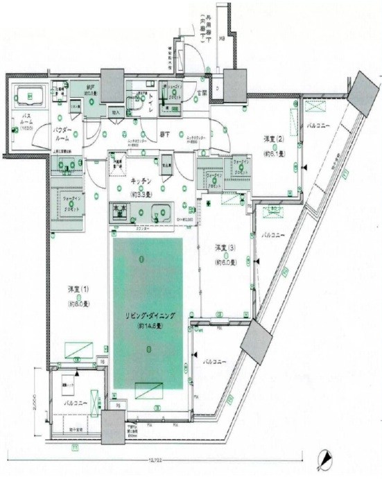 シティタワー武蔵小山 間取図・土地図
