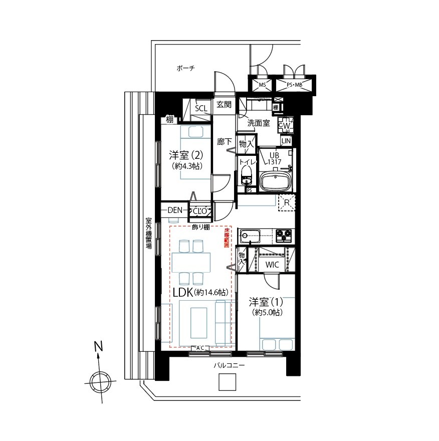 マイキャッスル大森町エクセレントステージ 間取図・土地図