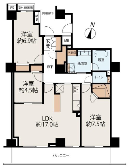 グラン・エステ川崎ツインタワー弐番館 間取図・土地図