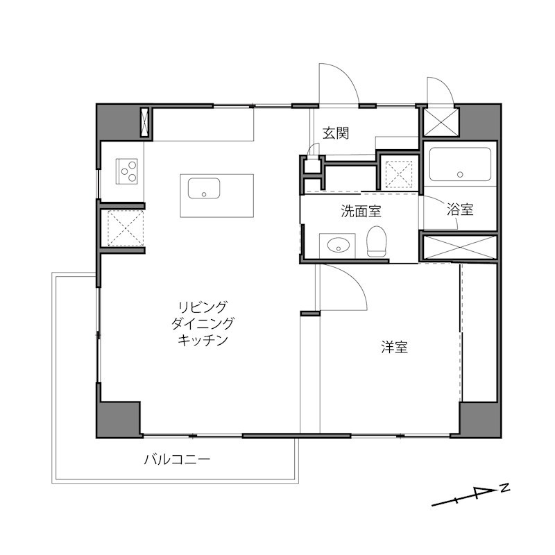 レック八幡山マンション 間取図・土地図