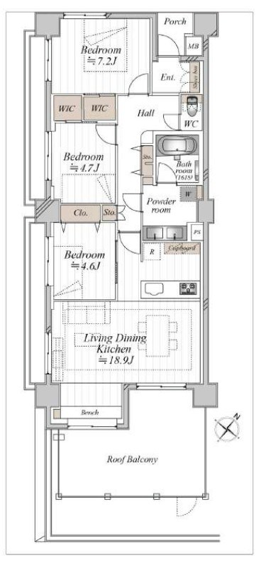 クレッセント目黒青葉台 間取図・土地図