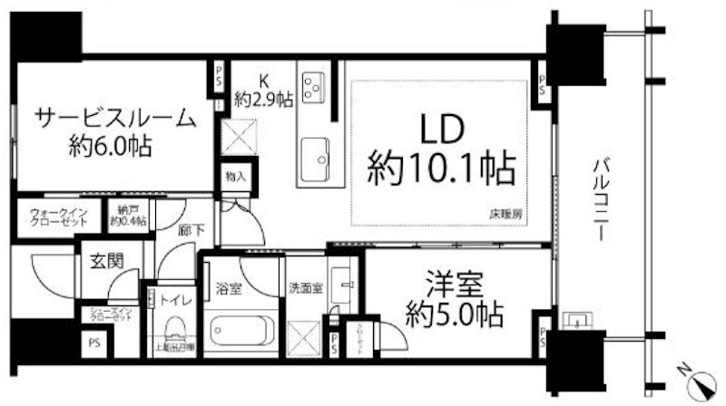 シティハウス広尾南 間取図・土地図