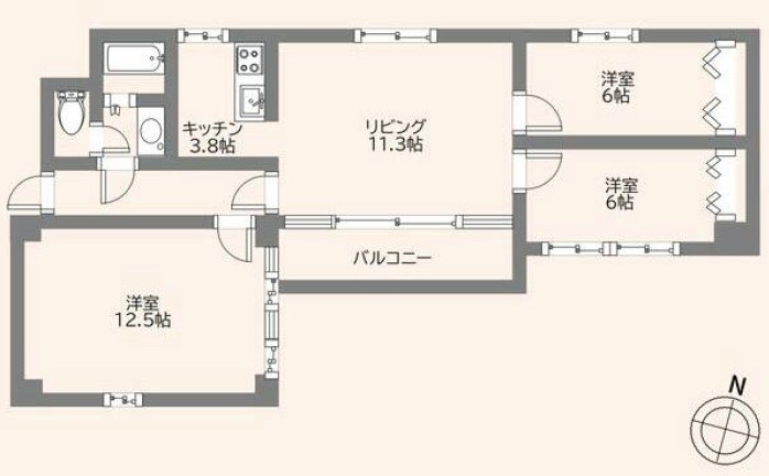 ニューフジマンション 間取図・土地図
