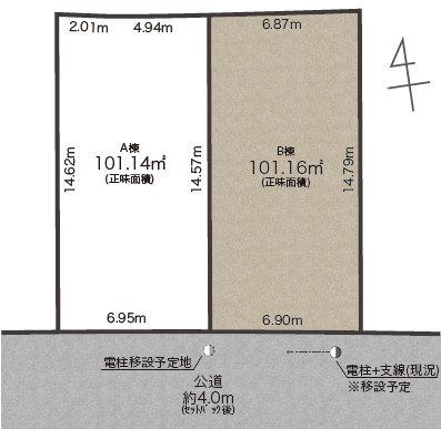 新宿区矢来町　新築戸建　B棟 全体区画図