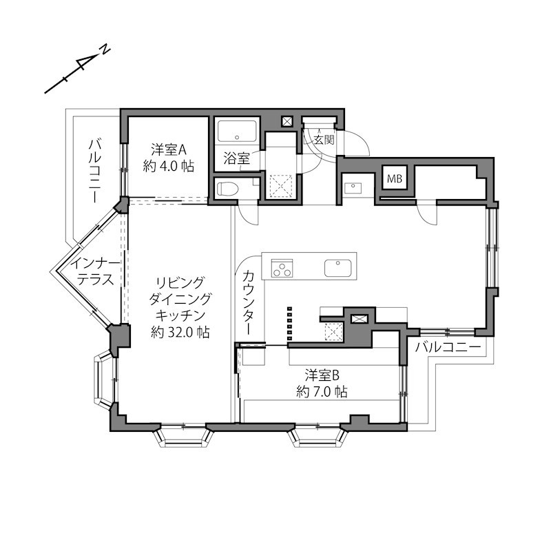 グランドメルシー駒沢 間取図・土地図