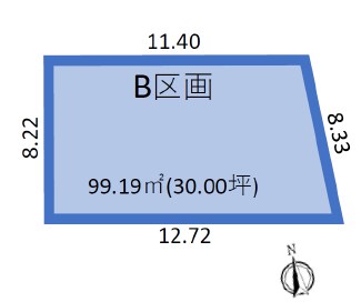 中野区若宮２丁目　売地　B区画  間取図・土地図