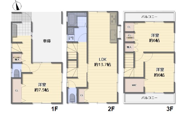 台東区東上野５丁目　中古戸建　限定1棟 間取図・土地図