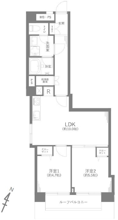 ライオンズマンション中野弥生町 間取図・土地図