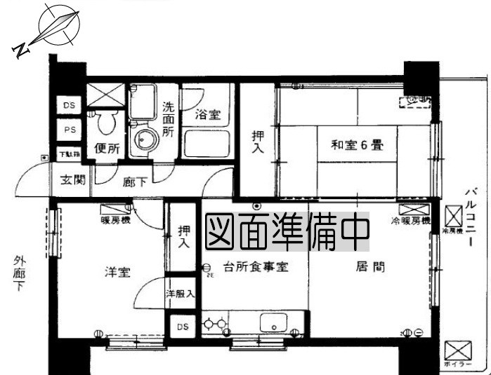 浜町グランドハイツ 間取図・土地図