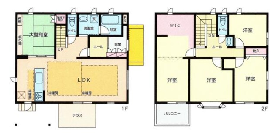 川崎市中原区上小田中７丁目　中古戸建　限定1棟 間取図・土地図
