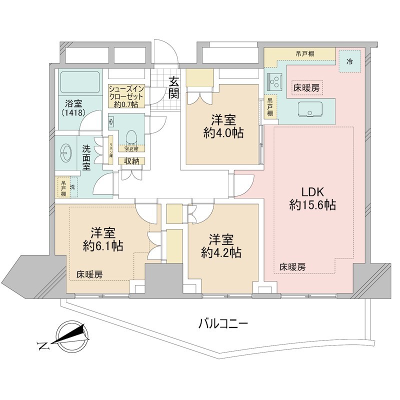 パークタワー東中野グランドエア 間取図・土地図