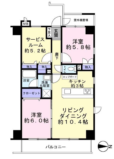 メトロハイツ西落合 間取図・土地図