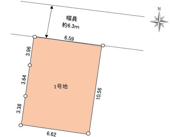 川崎市川崎区東門前３丁目　売地　全1区画 間取図・土地図
