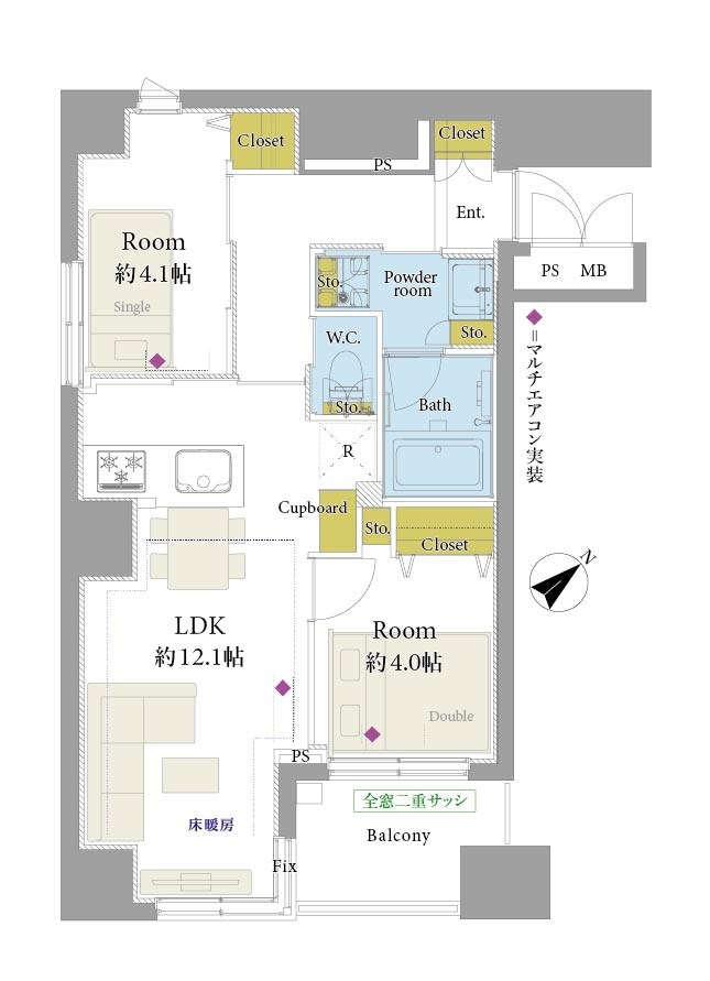 ダイナシティ三田 間取図・土地図