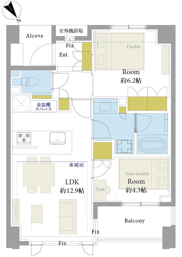 グランスイート不動前シティテラス 間取図・土地図