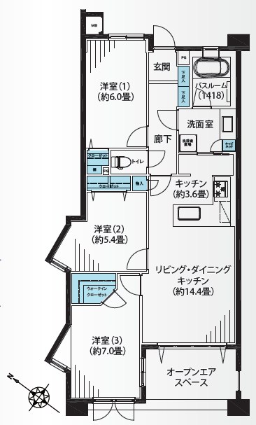 グランシティ西荻窪 間取図・土地図