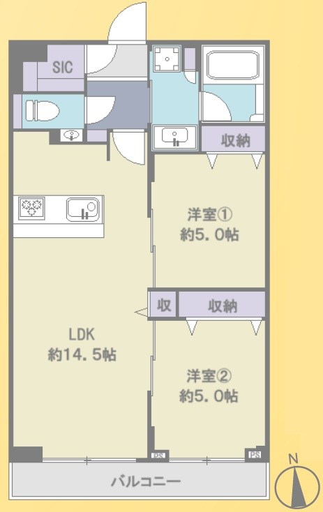 ベイクレストタワー 間取図・土地図