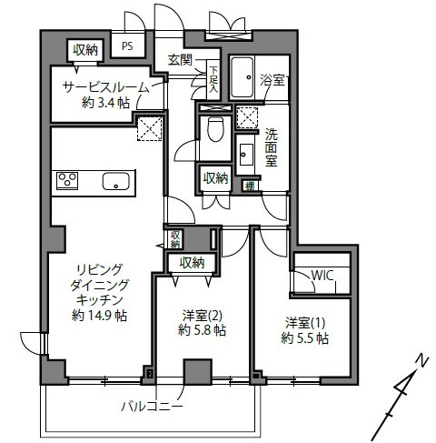 ロイヤルヴィーゼ学芸大学 間取図・土地図