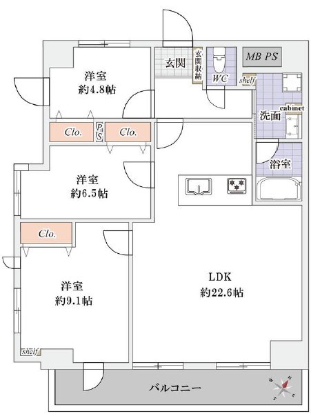 ソネット上池袋 間取図・土地図