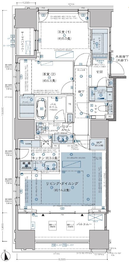 グランドヒルズ南青山 間取図・土地図