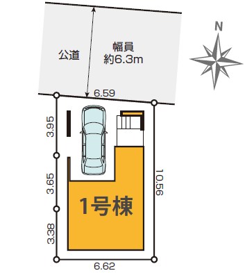 川崎市川崎区東門前３丁目　新築戸建　全1棟 区画図
