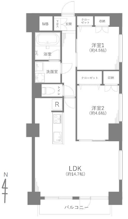 いづみハイツ芦花公園 間取図・土地図